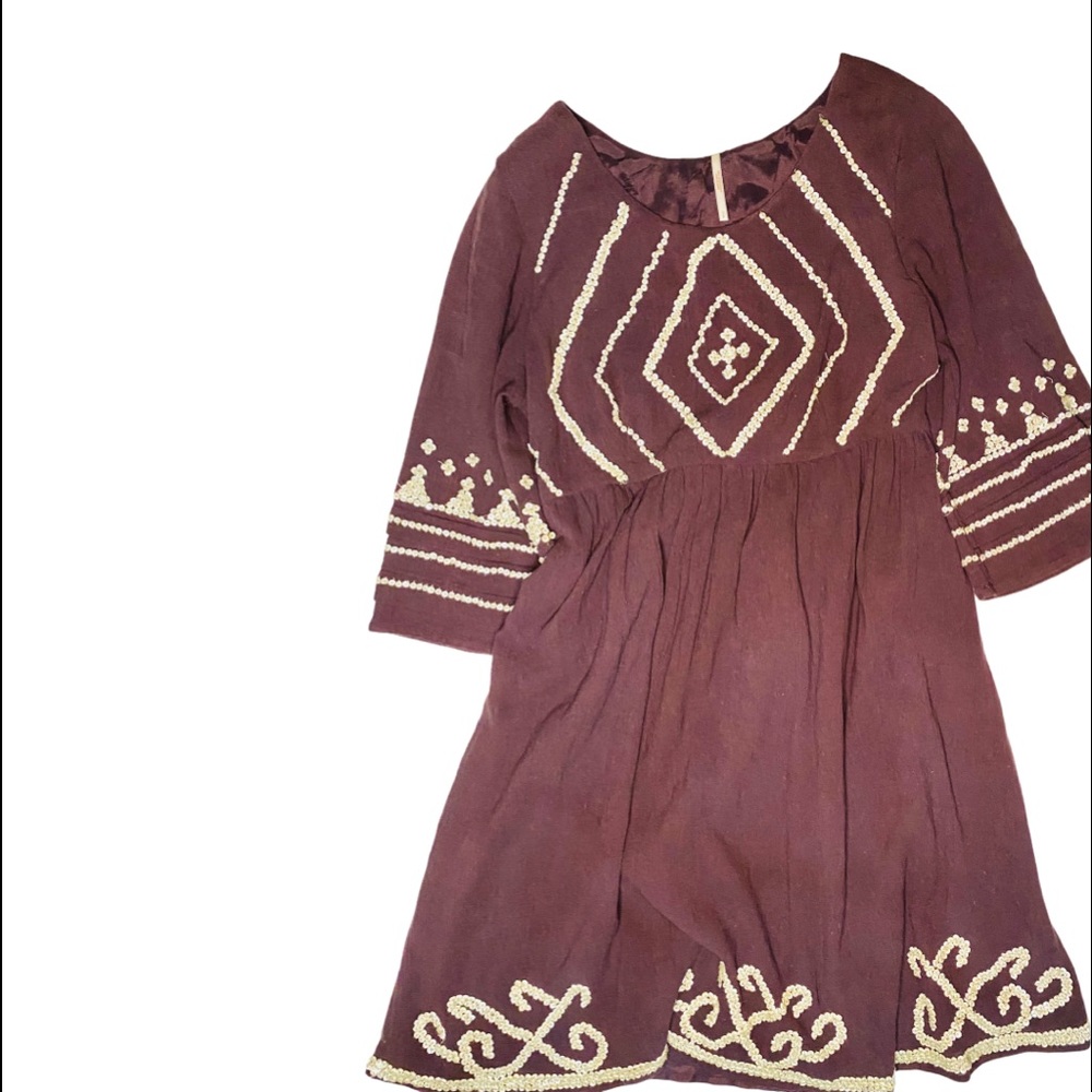 Free People Purple Open Back Dress